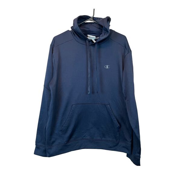 Mens Black Champion Athletic Hoodie Sweatshirt M Workout Athleisure Powertrain - Picture 2 of 5